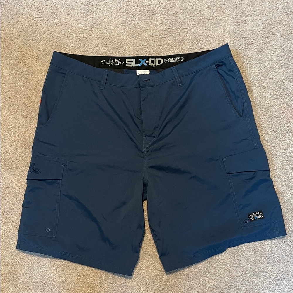 Salt Life Men's Dark Blue Cargo Shorts